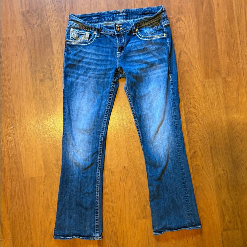 Vigoss Chelsea Embroidered Bootcut Jeans.